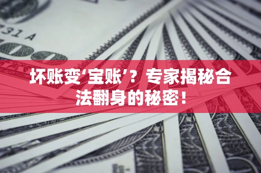 济南坏账变‘宝账’？专家揭秘合法翻身的秘密！