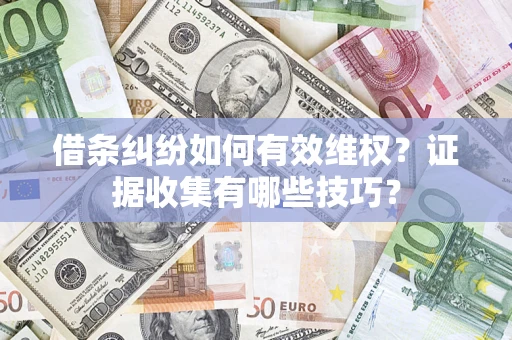 济南借条纠纷如何有效维权？证据收集有哪些技巧？