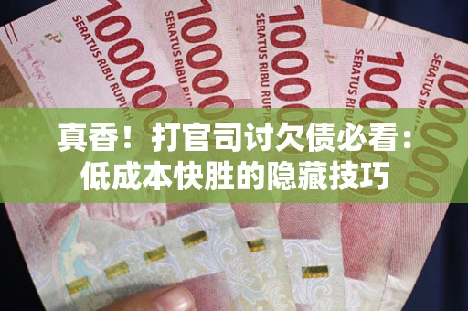 济南真香！打官司讨欠债必看：低成本快胜的隐藏技巧